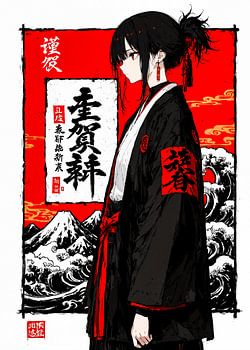 Anime Samurai Meisje Japan