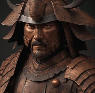 Portret van een Samurai.