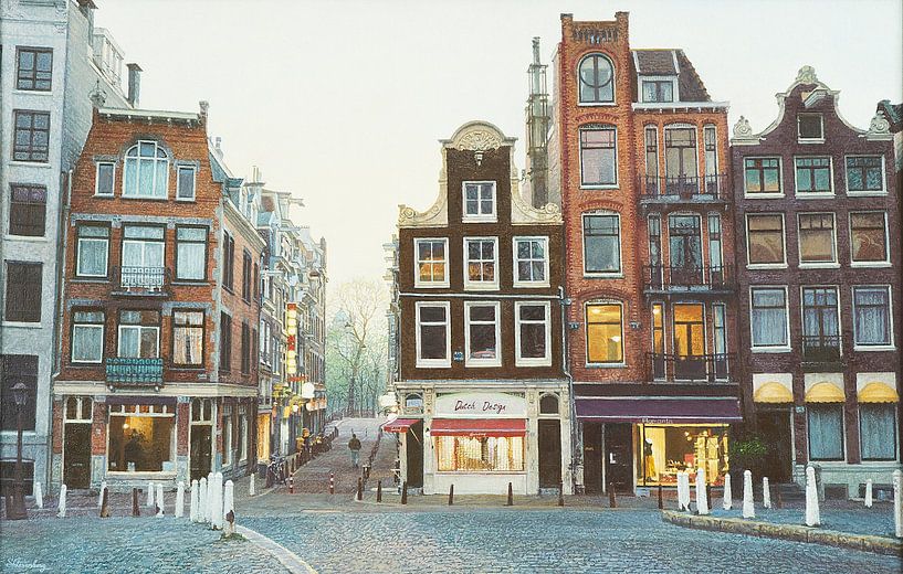 Schilderij: Amsterdam, Oude Leliestraat van Igor Shterenberg