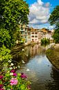 Fluss Ill im Gerberviertel in Altstadt von Strasbourg Frankreich mit Fachwerkhäusern von Dieter Walther Miniaturansicht