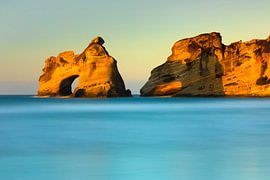 Wharariki Beach bei Sonnenuntergang, Golden Bay, Neuseeland von Markus Lange