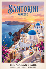 Santorin, Grèce sur Theodor Decker