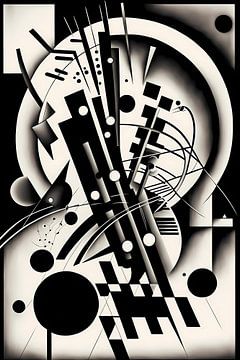 Abstracte vormen in zwart-wit #3 van pcperle