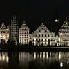 Graslei in Gent bij nacht van Kristof Lauwers