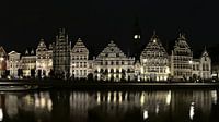 Graslei in Gent bij nacht van Kristof Lauwers thumbnail