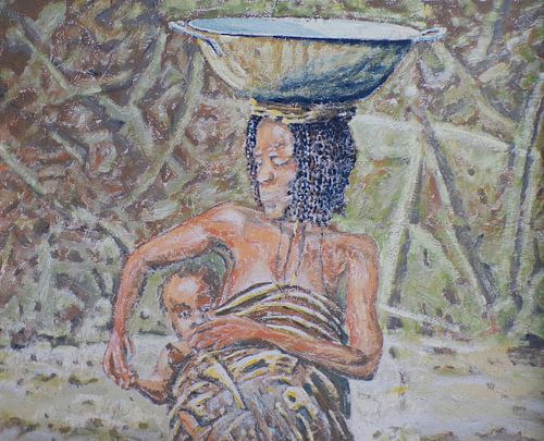 Erinnerung an Afrika, Mutter und Kind von Matthias Bertram