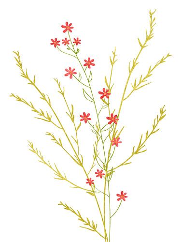 Bloemen in minimalisme als drieluik 3 v. 3