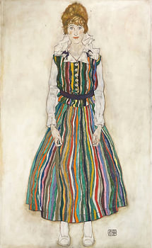 Girl in Striped Dress