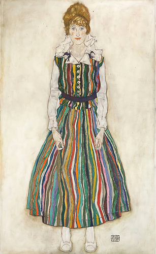 Girl in Striped Dress