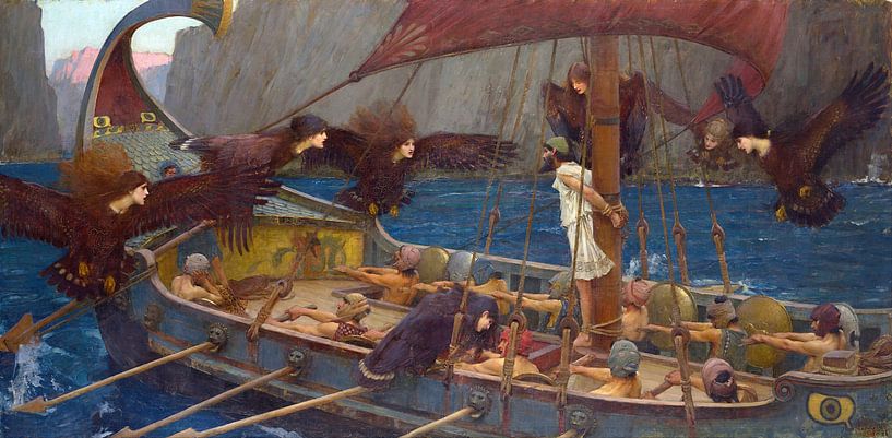 John William Waterhouse - Ulysses and the Sirens van 1000 Schilderijen