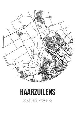 Haarzuilens (Utrecht) | Landkaart | Zwart-wit van Rezona