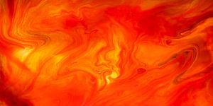 Panorama des couleurs liquides (rouge, orange et jaune) sur Marjolijn van den Berg