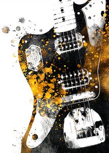 Guitar 31 music art black and gold #guitar #music