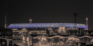 Feyenoord Stadion 27 (sepia) van John Ouwens