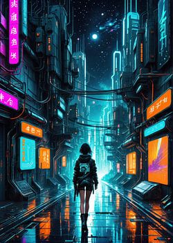 Neon-Dystopie: Cyberpunk-Allee