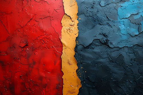 Diepe kleurscheuren in abstract design