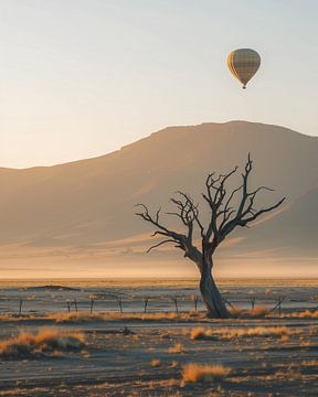 Romantisch panorama met ballon van fernlichtsicht