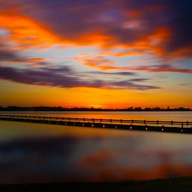 Sonnenuntergang an den Loosdrechter Seen von Jennifer Hendriks