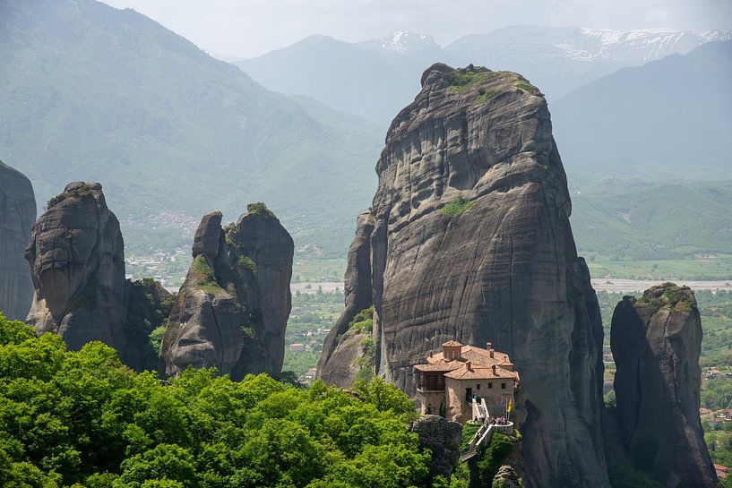 Rousanou klooster in Meteora, Griekenland van Jan Fritz