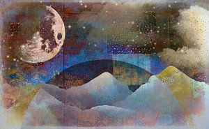 Sehnsuchtsvoller Blick auf den Mond