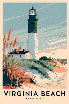 Virginia Beach van Poster Art Shop