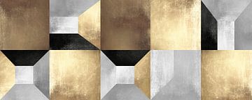 Goudkleurig metalen patroon 2 van Vitor Costa