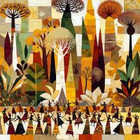 Collage of celebration in Africa