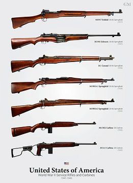 Vereinigte Staaten von Amerika Zweiter Weltkrieg Armee Gewehr Poster