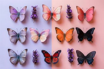 Lavendel Schmetterlinge 1 von ByNoukk