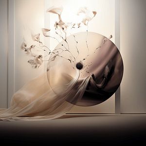 Abstrakte Gelassenheit in Satin gehüllt