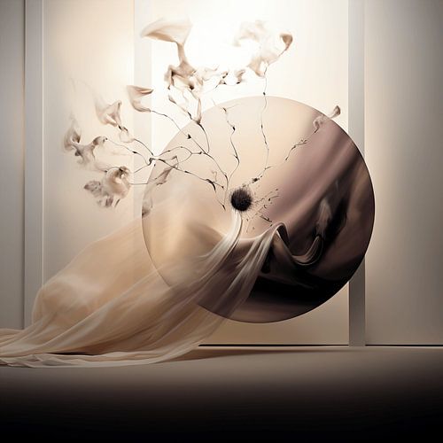 Abstract Serenity cloaked in satin