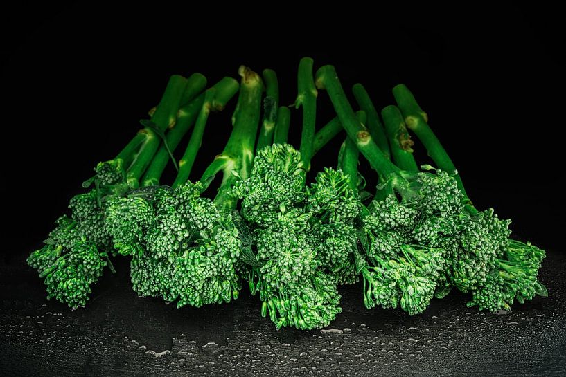 Groenteportret in zwart van Sabine Schemken