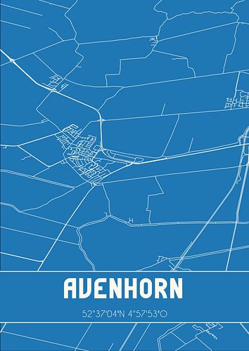 Blauwdruk | Landkaart | Avenhorn (Noord-Holland)