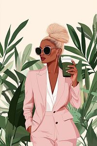 Blondes Flair: Kaffee und Sonnenschein