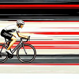 Racefietser in snelle beweging van Frank Heinz