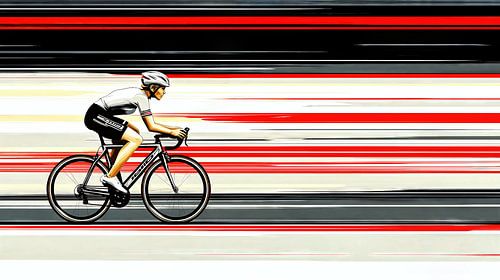 Racefietser in snelle beweging