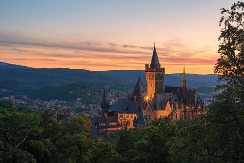 Schloss Wernigerode im Abendlicht