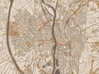 Maastricht city map | Sandstone | Sand-Brown