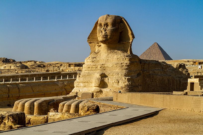 De piramiden van Gizeh in Egypte van Roland Brack