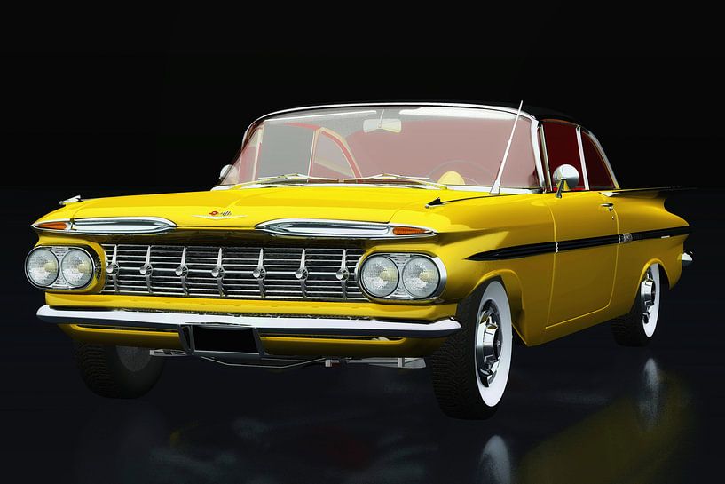 Chevrolet Impala from the 1950s Hard Top front three-quarter view by Art to make a house your home
