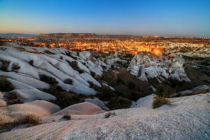 Zonsondergang in Cappadocië