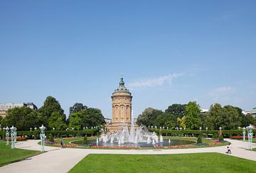 Château d'eau, Friedrichsplatz, Mannheim, Bade-Wurtemberg, Allemagne, Europe sur Torsten Krüger