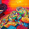 Aimer les tortues de mer sur Happy Paintings / Renata Rolefes