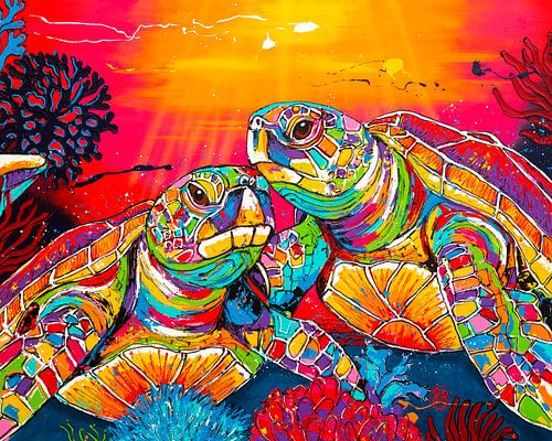 Liefdevolle Zeeschildpadden