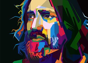 John Frusciante Redhot Chili Peppers Pop Art Poster WPAP van Artkreator