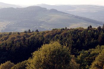 Panoramisch uitzicht vanaf Kreuzberg richting Wasserkuppe