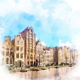 Canal houses in the historic centre of Amsterdam by Danny de Klerk