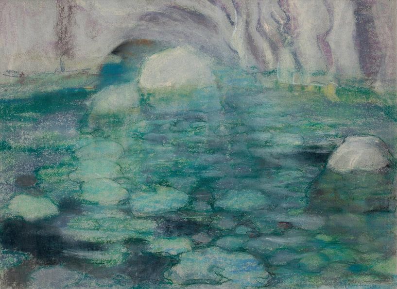 Kazimierz Stabrowski~The blue Capri cave by finemasterpiece