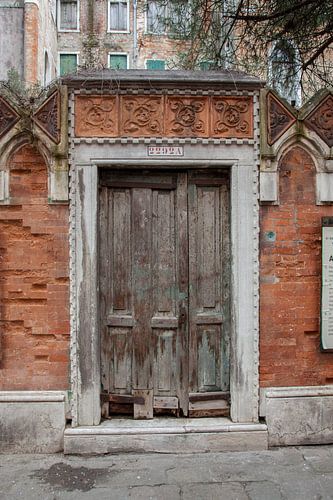 Door in old town of Venice, Italy