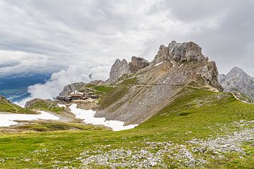 Uitzicht op het Karwendelgebergte bij Mittenwald